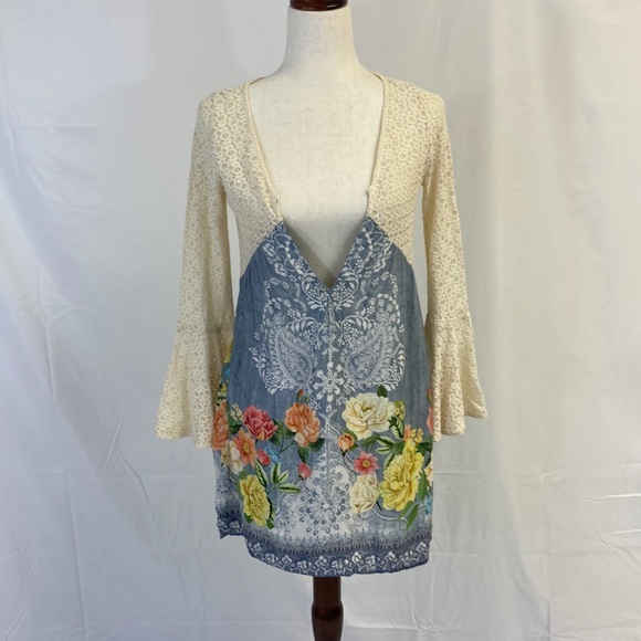 Farm ROSEBLUSH LACE MINI DRESS - Picture 2 of 12